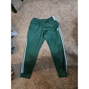 Adidas Mens Womens Green Jogger Track Pants Unisex Y2k Vintage Size Small